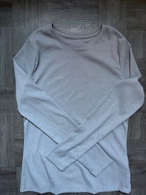 a new day Silver-Threaded Ribbed Knit Top